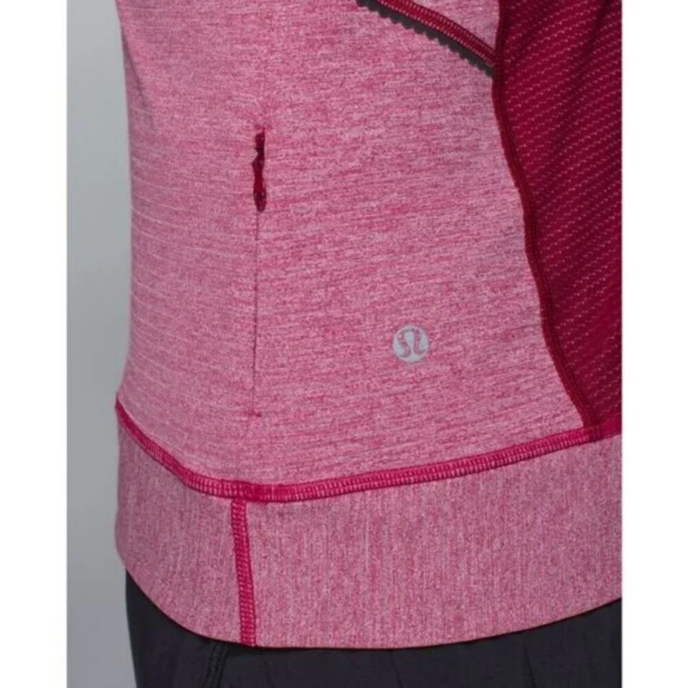 Lululemon Run For Gold 1/2 Zip Heathered Bumble Berry Size 4 - Picture 6 of 13